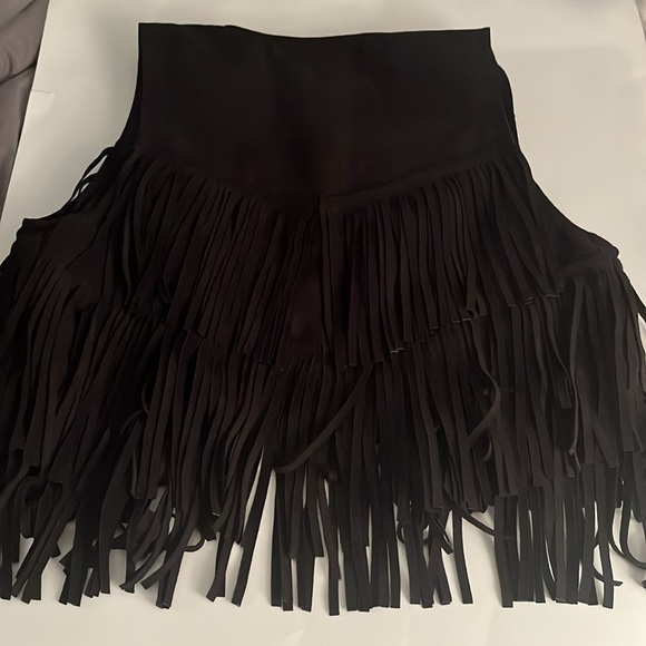 EUC, black, suede, fringe vest - Picture 4 of 4